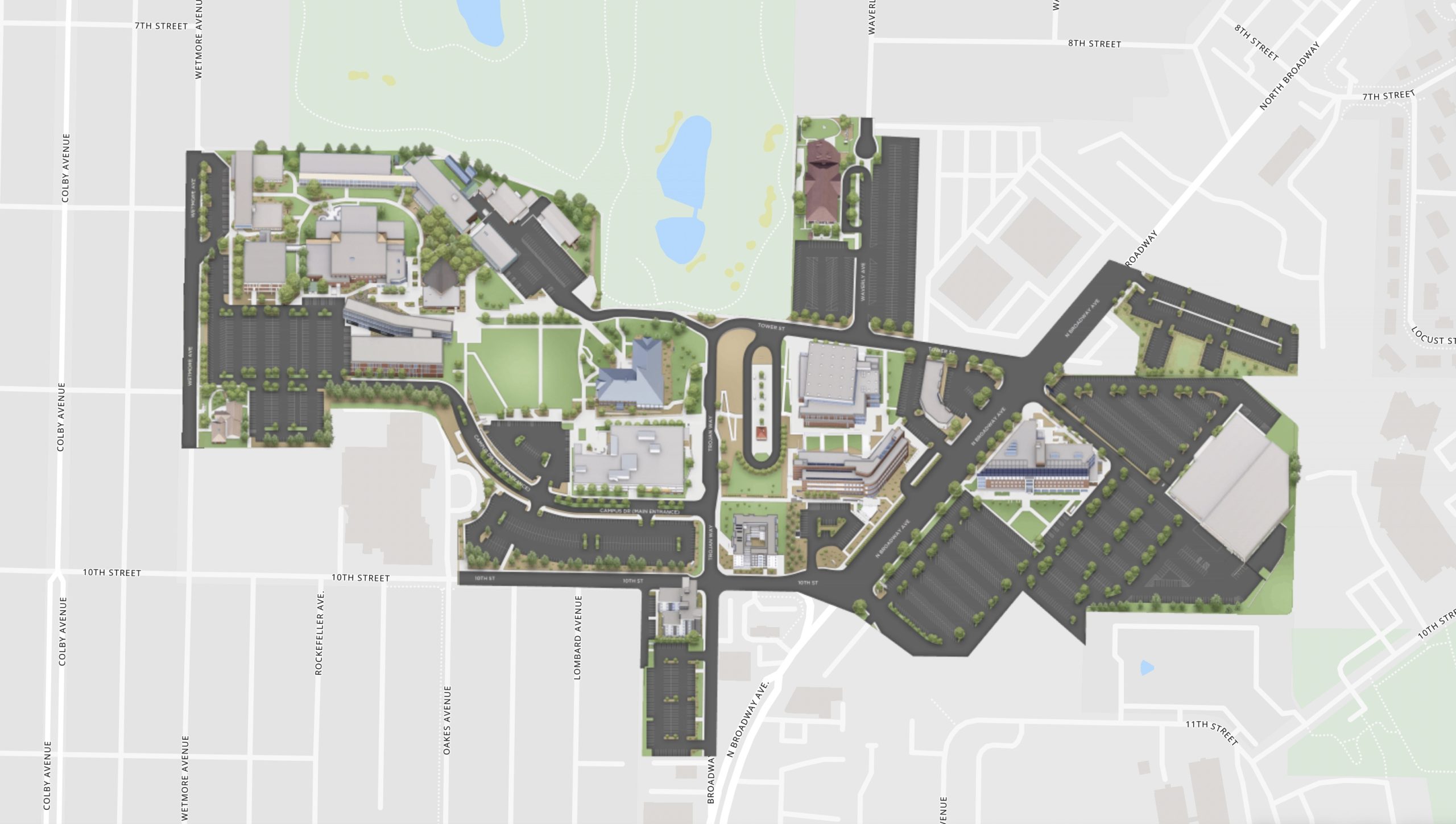 Everett Community College 3D Map